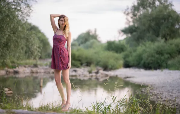 Picture summer, face, background, dress, Theresa