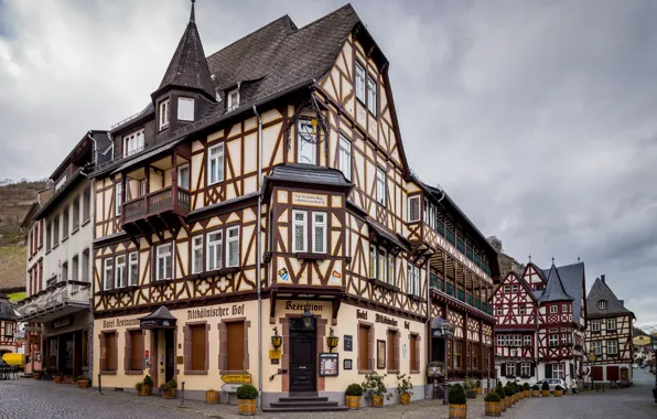 Picture clouds, street, home, Germany, Germany, clouds, street, houses