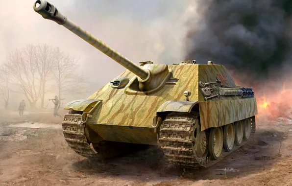 Germany, Jagdpanther, Armor, Panzerwaffe, Self-propelled anti-tank gun