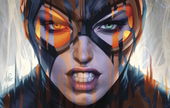Girl, Look, Eyes, Mask, Art, DC Comics, Catwoman, Selina Kyle
