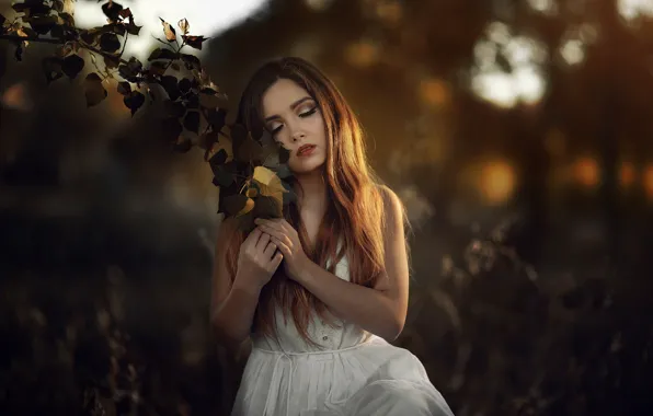 Picture girl, nature, mood