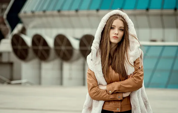 Hair, hood, Milena, portrait photography, Andrey Plotnikov