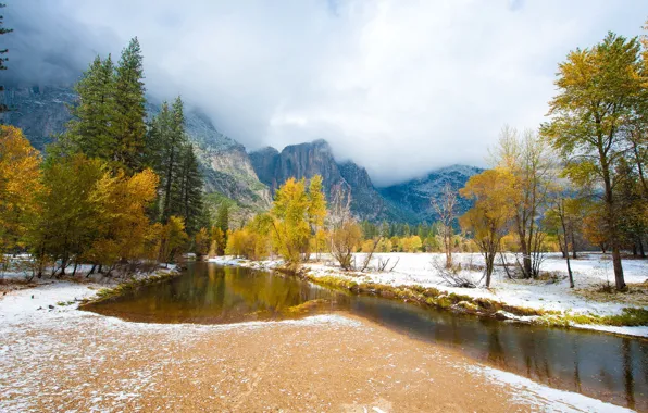 Picture autumn, landscape, mountains, nature, river