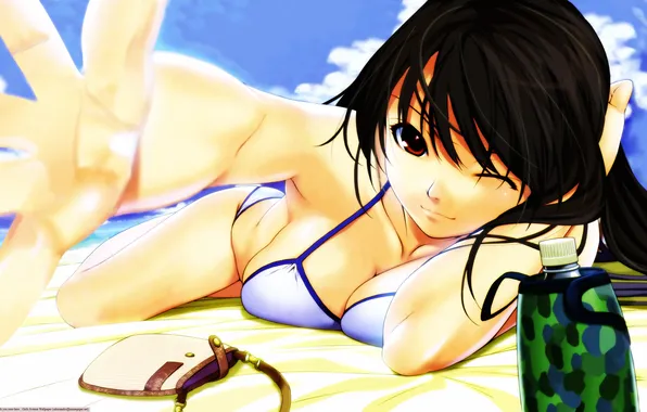 Beach, summer, girl, sakuraneko, Girls Avenue