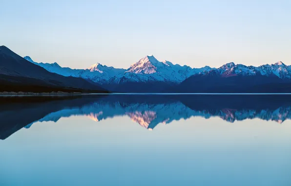 Picture nature, lake, reflection, Mountains