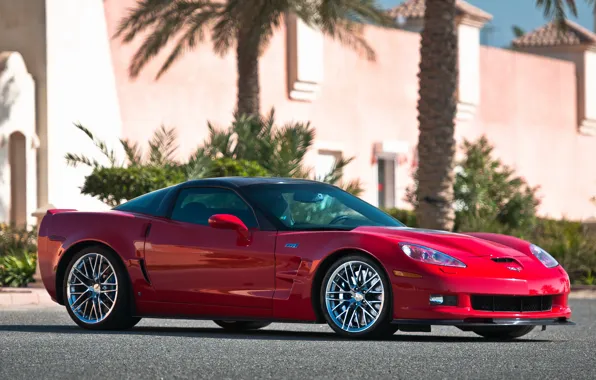 Red, corvette, zr1, chevrolet