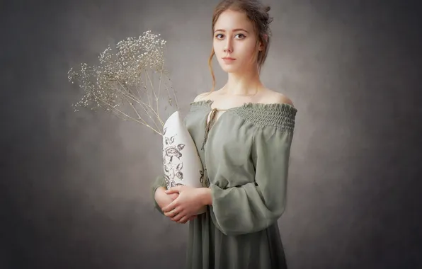 Girl, vase, shoulders, Natalia, Andrew Shows