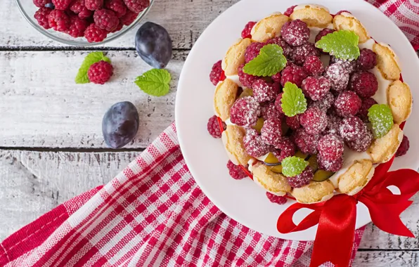 Berries, raspberry, pie