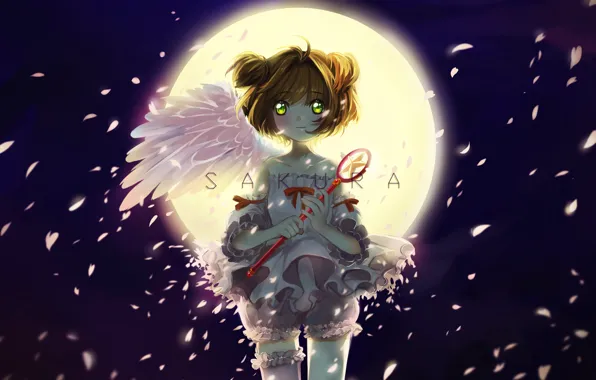 Angel, girl, Card Captor Sakura, Sakura - collector cards