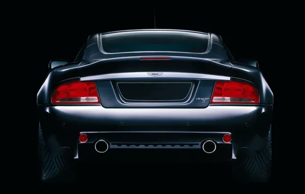 Picture Black, Aston-Martin, Background, The rear