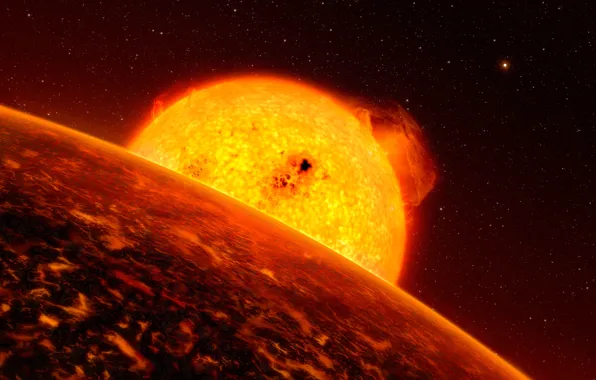 Picture star, exoplanet, Corot-7b