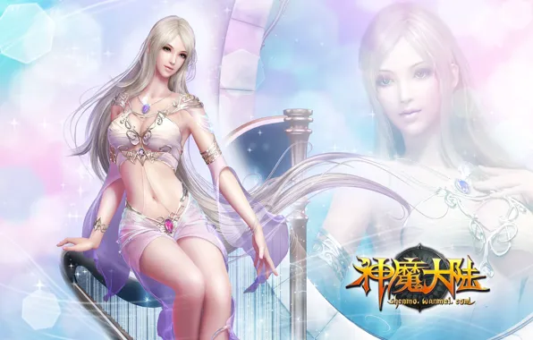 Girl, fantasy, forsaken world, sillia, harp