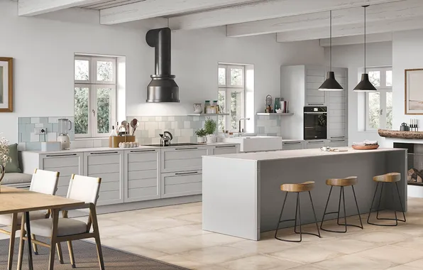 Style, Villa, interior, Italy, kitchen, dining room, dining area, Italian design