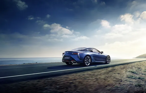 Car, Lexus, red, logo, sky, cloud, asphalt, kumo