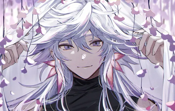 Flowers, the game, anime, guy, Merlin, Fate / Grand Order, Fate / Grand Order: Zettai …