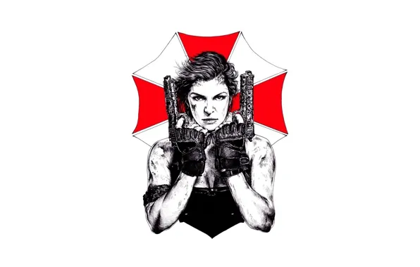 Cinema, sake, girl, zombie, gun, blood, pistol, logo