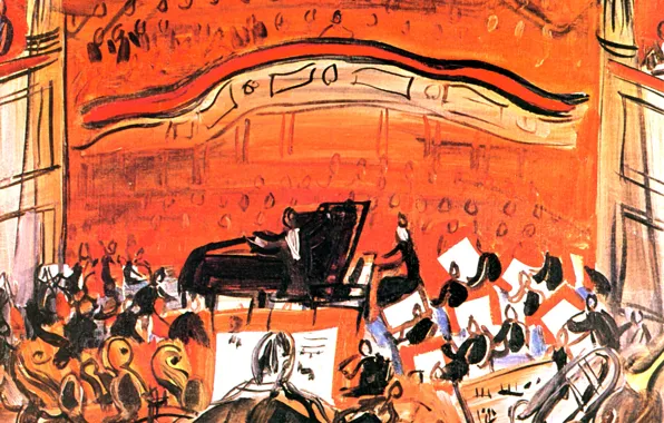Picture New York, 1946, Raoul Dufy The, Collection Peter A. RБbel, The Red Concert, Concert Rouge