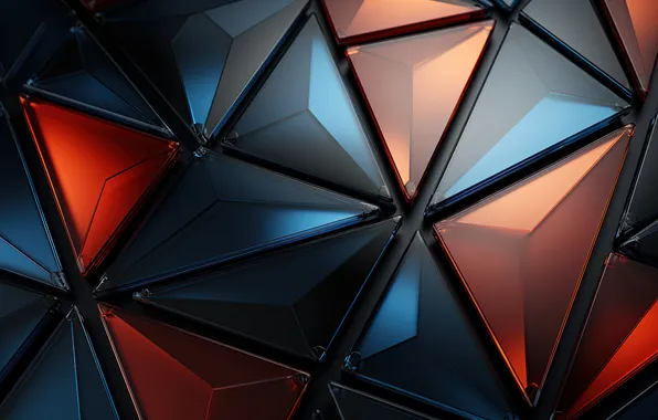 Abstraction, the dark background, geometry, figure, abstract background, AI art, neural network