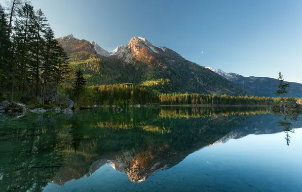 Picture forest, landscape, mountains, nature, lake, reflection, beauty