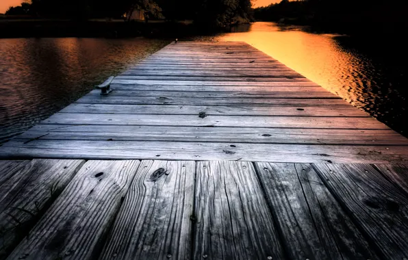 Picture water, Board, pier