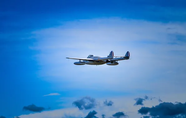 Wallpaper the sky, clouds, flight, the plane, fighter, jet, British ...