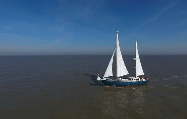 Picture sea, ship, sailboat, North, The Vikings