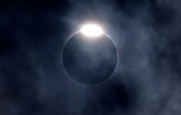 Earth, moon, sun, solar eclipse