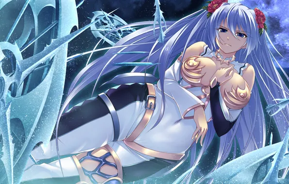 Flowers, Girl, Look, Anime, Game CG, Shin Shirogane no Soleil, Light erotica