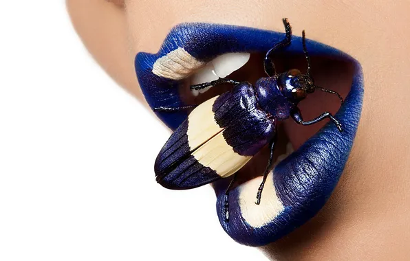Picture color, beetle, lips