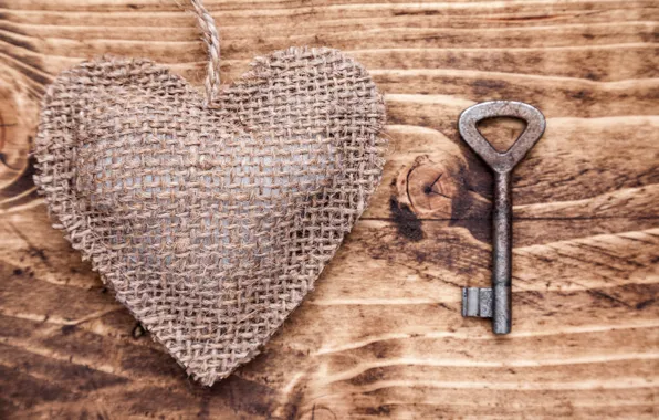 Picture love, tree, romance, heart, key, love, heart, wood