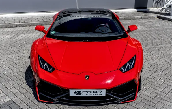 Lamborghini, front view, 2018, Widebody, Prior-Design, Huracan, PDLP610WB, Aerodynamik-Kit