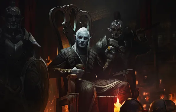 Picture elf, the game, art, The Elder Scrolls Legends