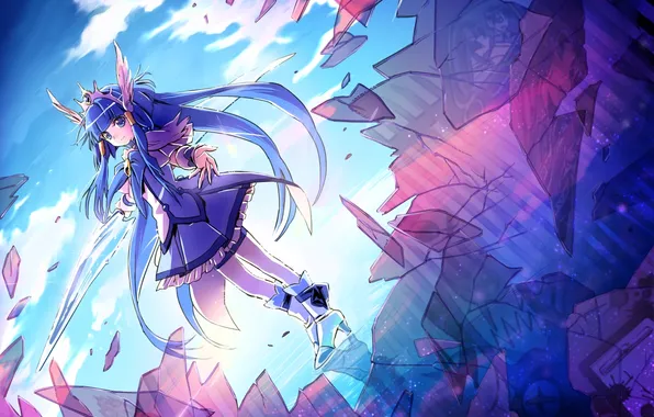 Picture fragments, magical girl, Smile Precure, Cure Beauty, split screen