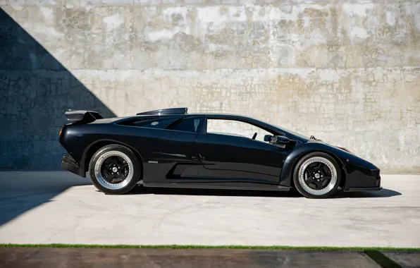 Wallpaper black, Lamborghini, Lambo, side view, Diablo, The Lamborghini ...