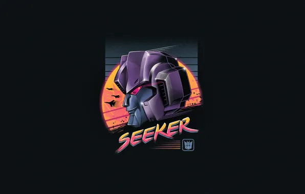 Minimalism, Retro, Art, 80s, Neon, Transformer, 80's, Synth