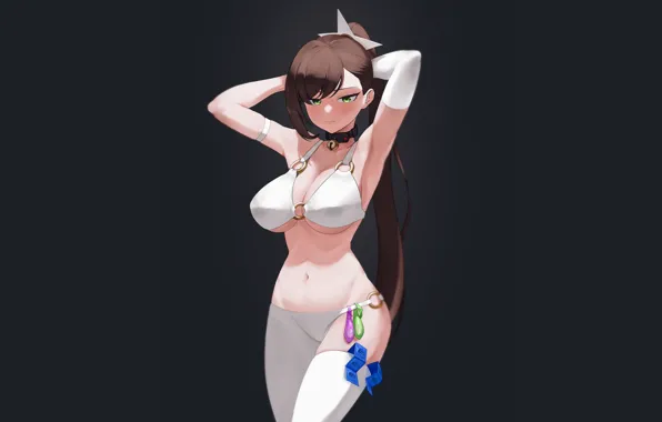 Dark, girl, hot, sexy, black, boobs, anime, babe