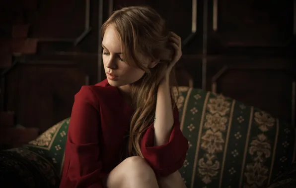 Woman, young, beautiful, model, long-haired, charming, Anastasia Shcheglova