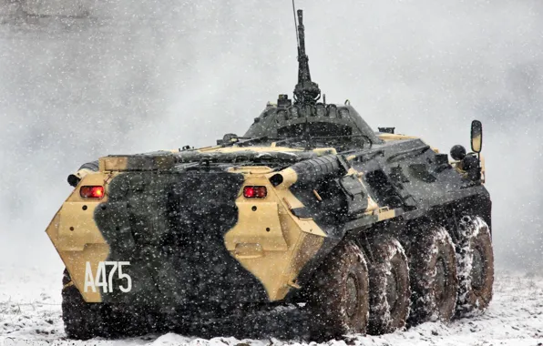 Winter, snow, BTR