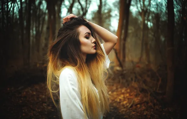 FOREST, NATURE, HAIR, PROFILE, FACE, photographer Miro Hofmann