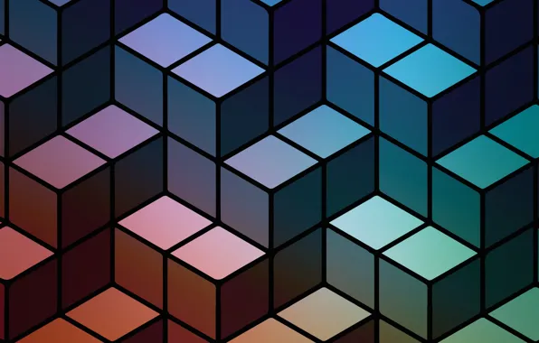 Mosaic, abstraction, cube, texture