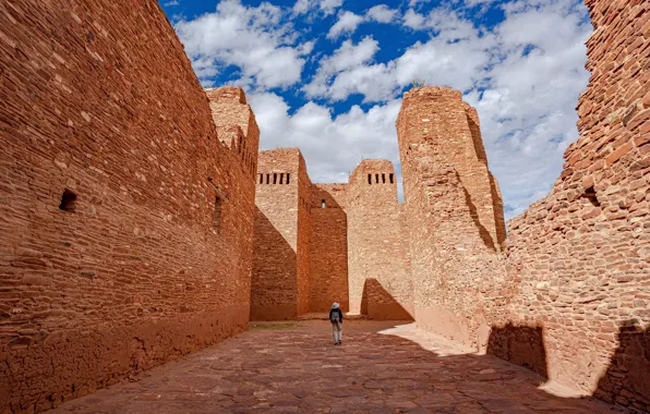 Building, Architecture, New Mexico, History, Ruins of the Missionary Church in Kuarai, Mission Church Ruins …