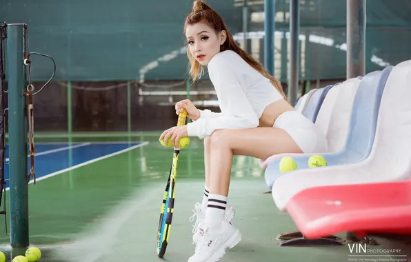 Look, pose, model, skirt, portrait, balls, makeup, figure