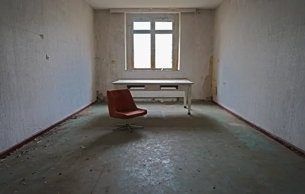 Table, window, chair