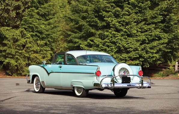 Ford, retro cars, 1955, Fairlane, Crown, Victoria, Skyliner, retro cars