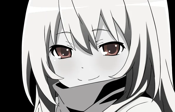 Picture girl, anime, scarf, Aisaka Taiga, Toradora