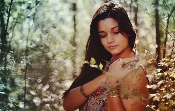 Girl, nature, beauty