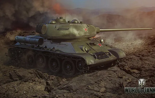 Smoke, tank, USSR, USSR, tanks, WoT, World of tanks, tank