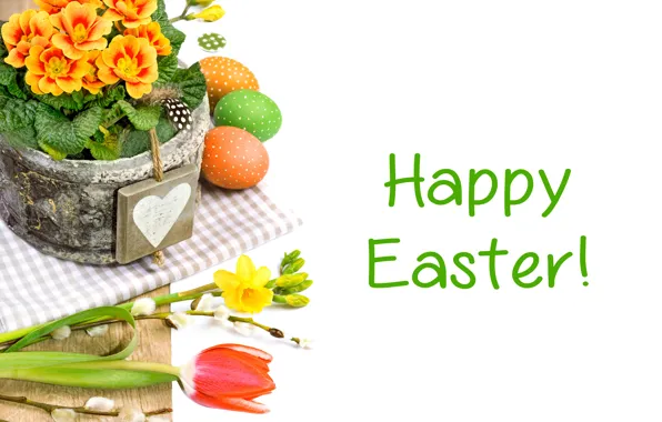 Eggs, Easter, tulips, flowers, spring, Easter, eggs
