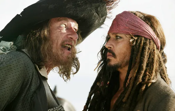Picture pirates of the Caribbean, Jack Sparrow, Hector Barbossa