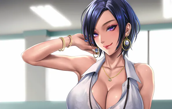 Picture Big boobs, beautiful, anime, big breasts, sexy, short hair, attractive, boobs